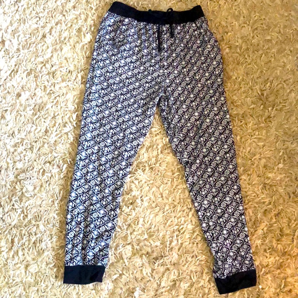 Black and white joggers